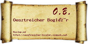 Oesztreicher Boglár névjegykártya